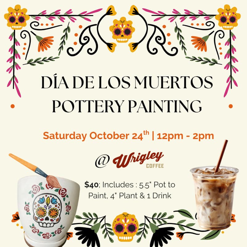 Cover Image for Día De Los Muertos Pottery Painting