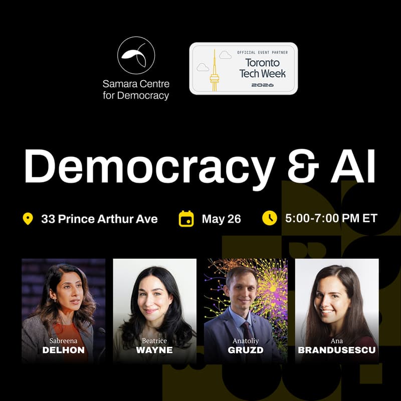 Cover Image for Democracy & AI at Toronto Tech Week 2026