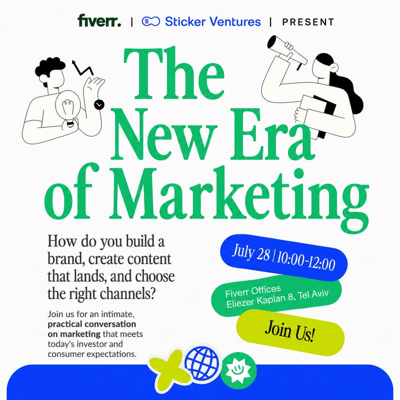 Cover Image for Fiverr & Sticker Ventures Present: The New Era of Marketing