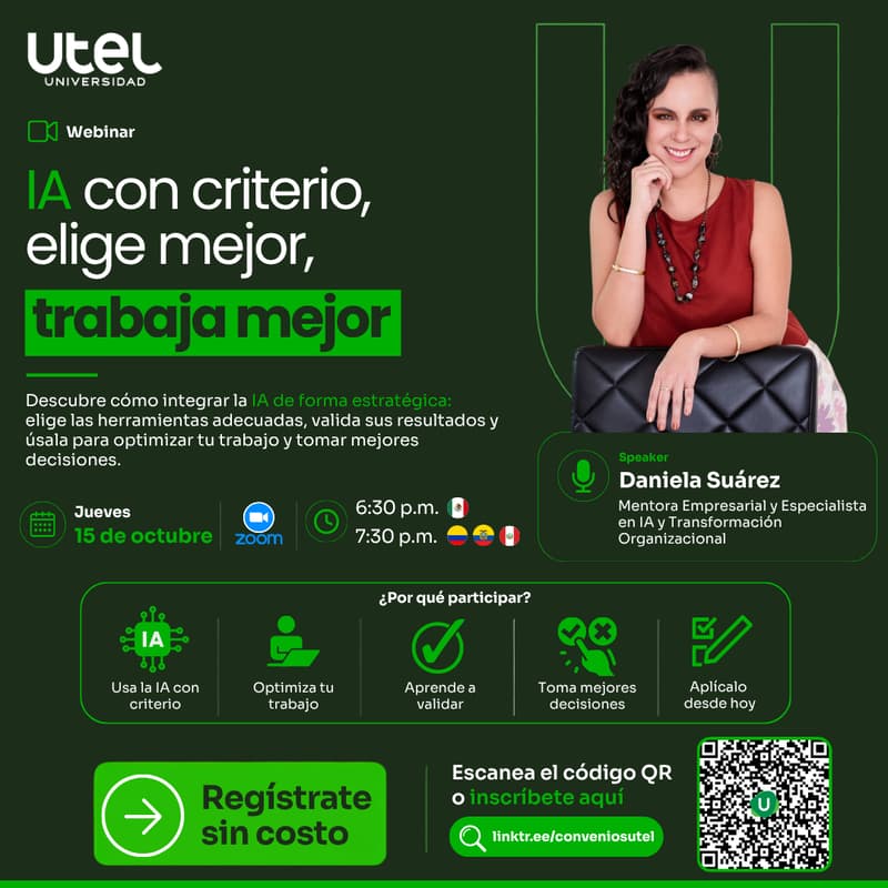 Cover Image for Webinar gratuito: IA con criterio, elige mejor, trabaja mejor