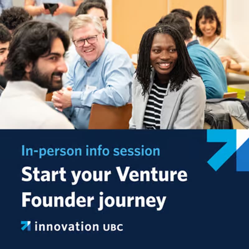 Cover Image for Info Session: Innovation UBC's 16-Week Entrepreneurship Program — Venture Founder Spring 2027