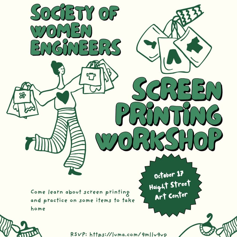 Cover Image for Screen Printing Workshop with Golden Gate Society of Women Engineers