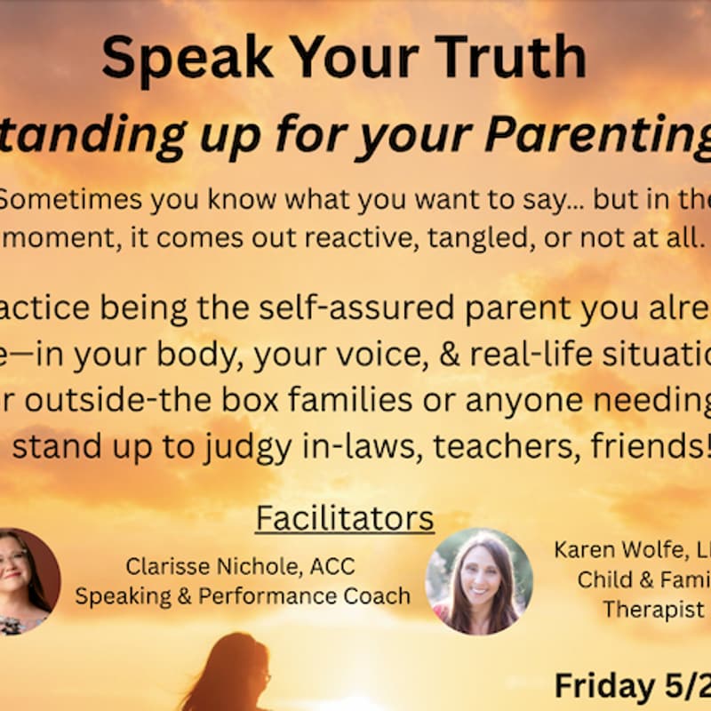 Cover Image for Speak your truth | standing up for your parenting Mini Workshop