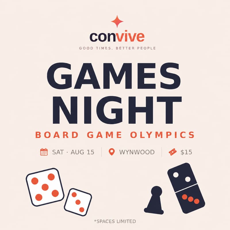 Cover Image for Convive Games Night 🎲 Board Game Olympics
