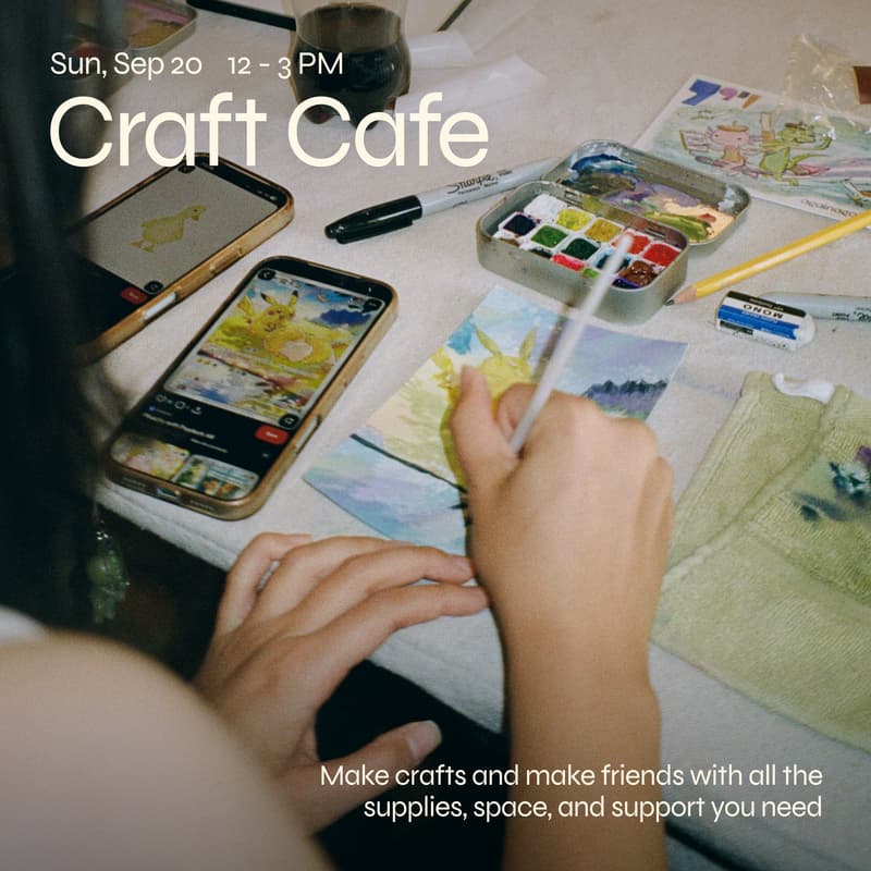 Cover Image for Craft Cafe: Make friends, Make crafts