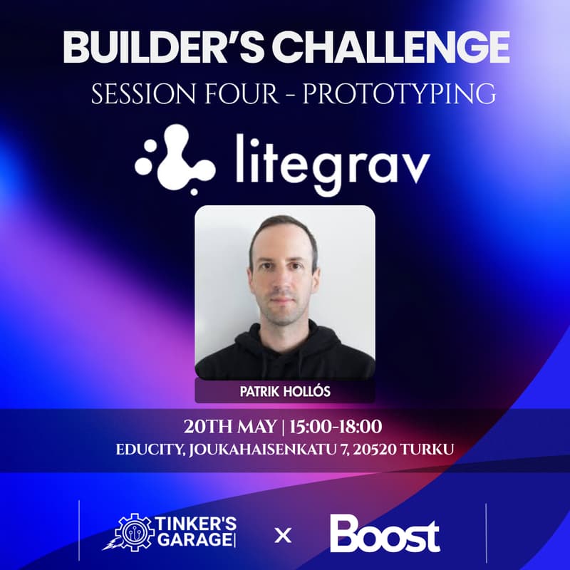 Cover Image for Builder's Challenge Series: Session 4: Litegrav talks on prototyping pathway with Patrik Hollós