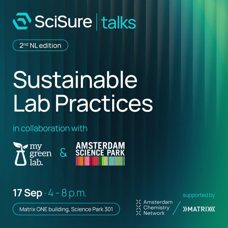 Cover Image for SciSure Talks: Sustainable Lab Practices in collaboration with My Green Lab & Amsterdam Science Park