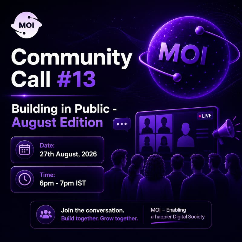 Cover Image for MOI Community Call #13 — Building in Public