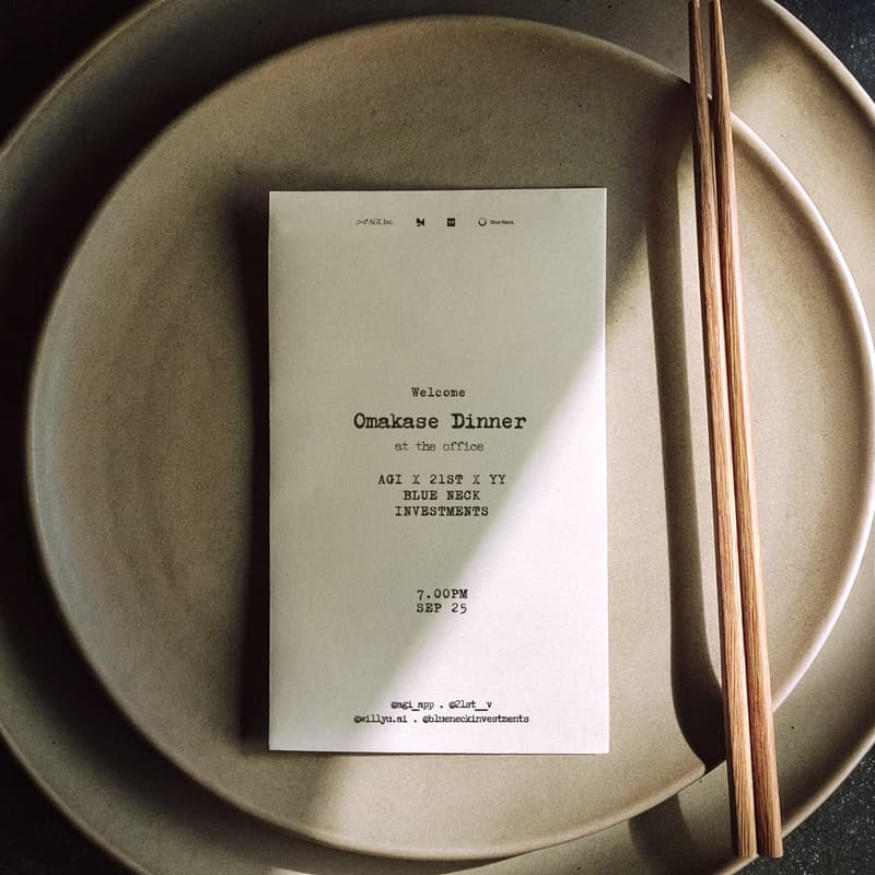Cover Image for Omakase Dinner • AGI x 21st x Blue Neck Investments x YY