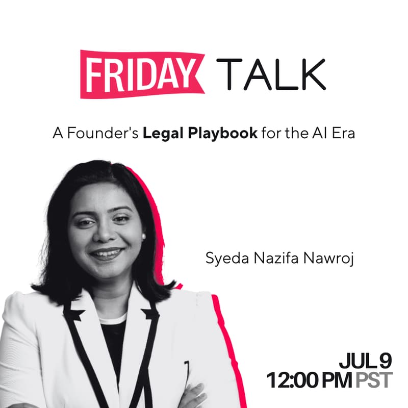 Cover Image for Friday Talk - Legal Playbook for the AI Era