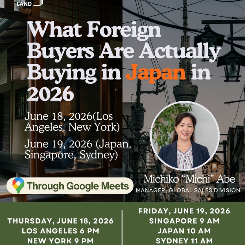 Cover Image for Free Online Seminar - What Foreign Buyers Are Actually Buying in Japan in 2026