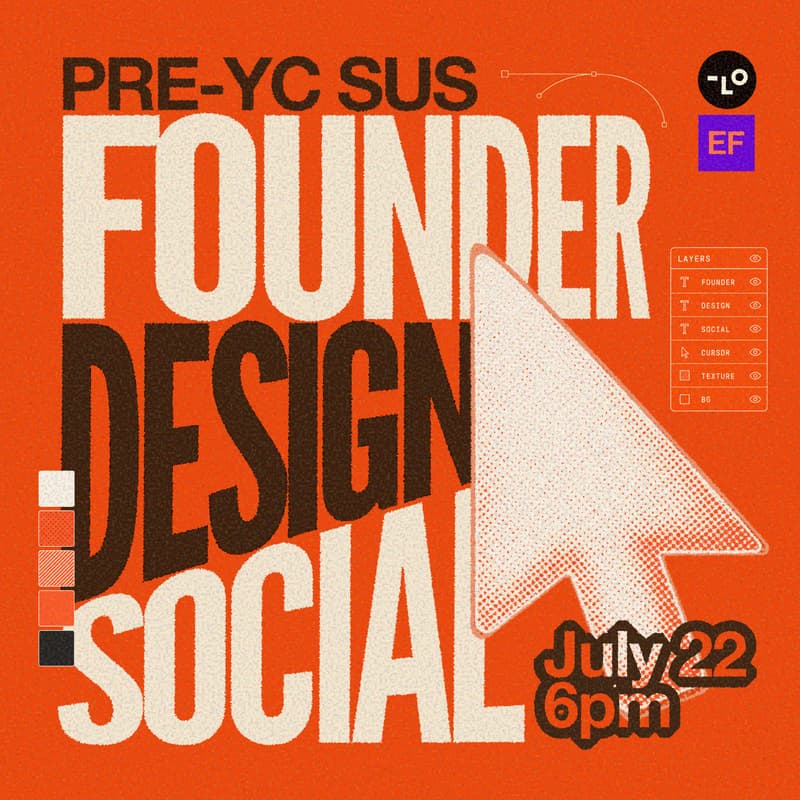 Cover Image for Pre-YC SUS Founder Design Social