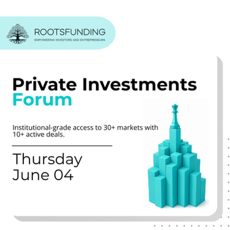 Cover Image for Private Investments Forum by Roots Funding