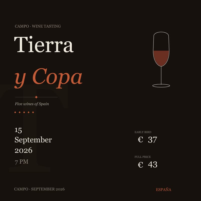 Cover Image for Tierra y Copa — Five Wines of Spain