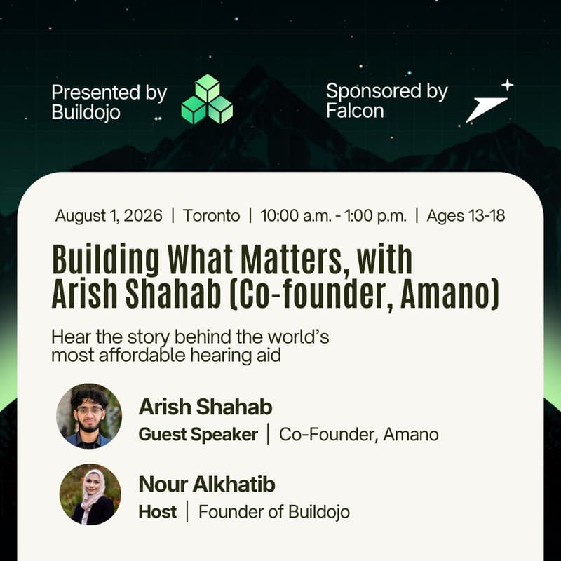 Cover Image for Building What Matters, with Arish Shahab (Co-founder, Amano) | Buildojo Founder Circle #1