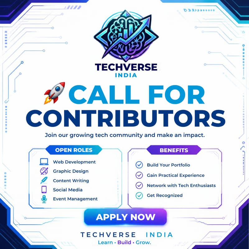 Cover Image for 🚀 TechVerse India – Call for Contributors