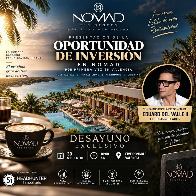Cover Image for 🌴 DESAYUNO EXCLUSIVO | OPORTUNIDAD DE INVERSIÓN EN NOMAD