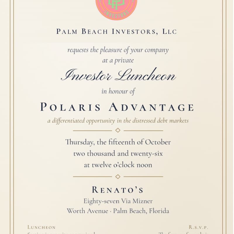 Cover Image for A Distressed Debt Palm Beach Luncheon