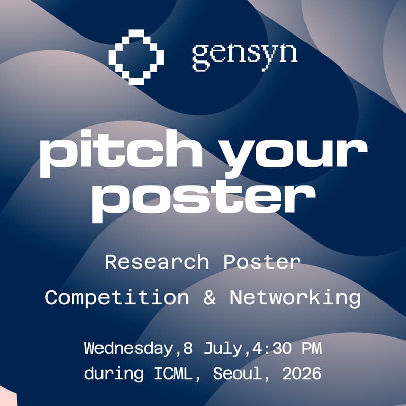 Cover Image for Pitch Your Poster and Happy Hour: hosted by Gensyn