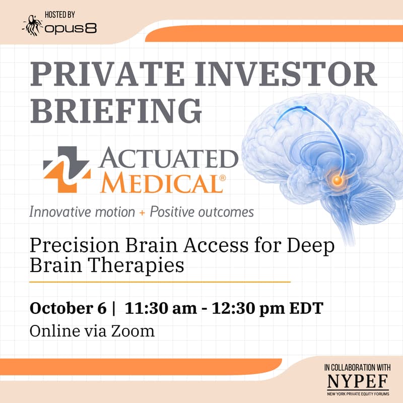 Cover Image for Actuated Medical Private Investor Briefing - Virtual
