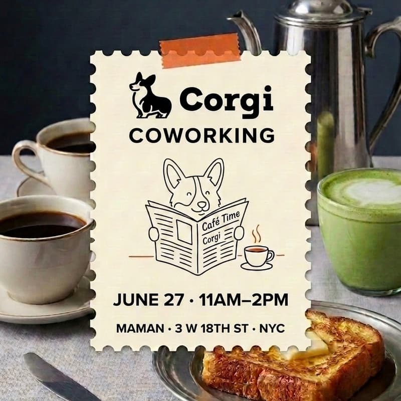 Cover Image for Corgi ☕️ NYC: Coworking + Coffee