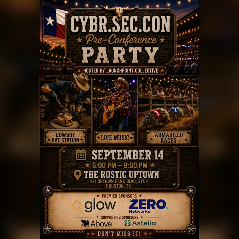 Cover Image for CYBR.SEC.CON Pre-Conference Party - Hosted By David Sledge and John Barrow