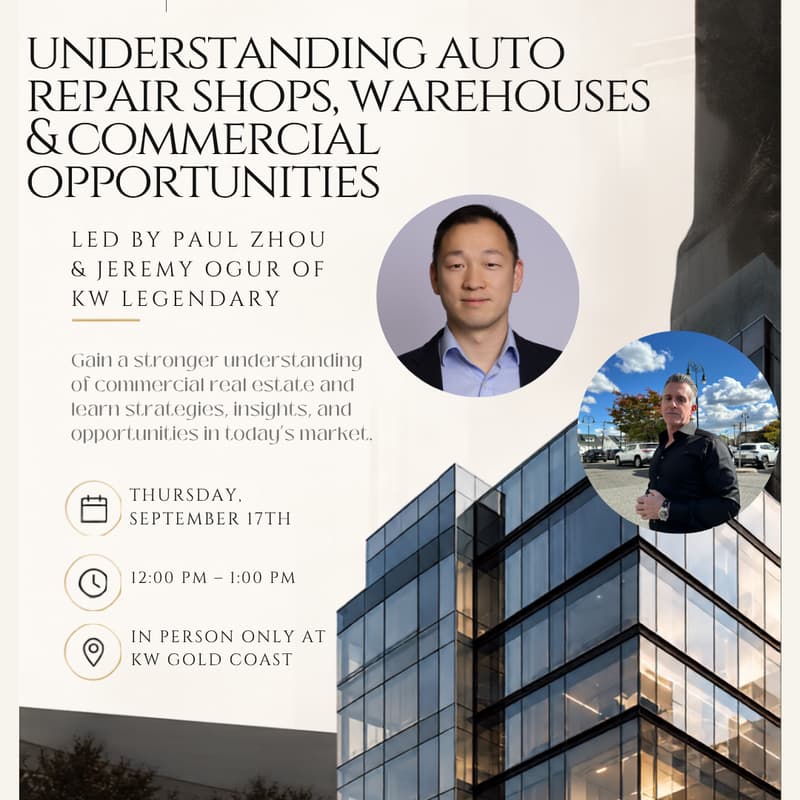 Cover Image for Understanding Auto Repair Shops, Warehouses & Commercial Opportunities w/ Paul Zhou & Jeremy Ogur