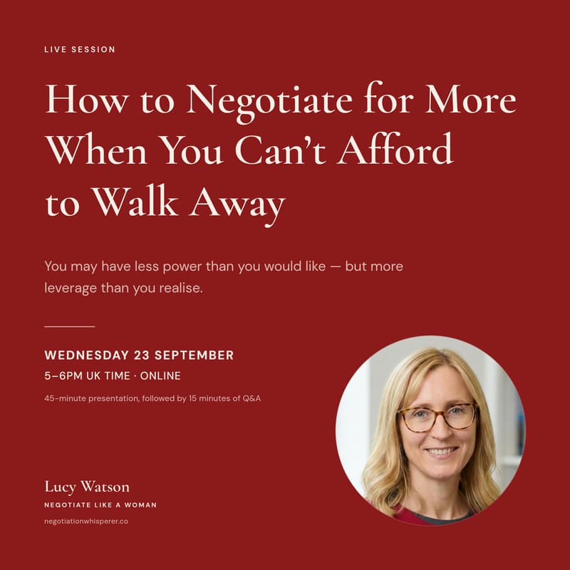 Cover Image for How to Negotiate for More When You Can’t Afford to Walk Away