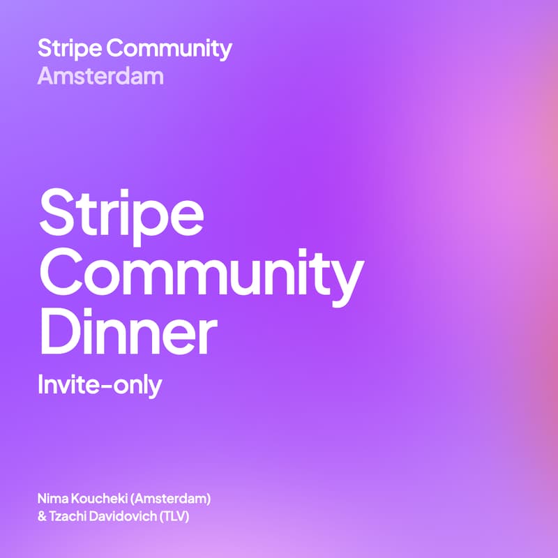 Cover Image for Stripe Community Amsterdam secret dinner [By Invite Only]