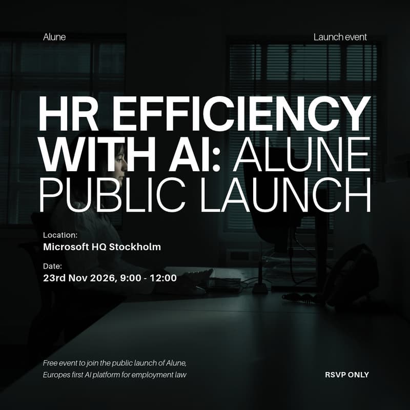 Cover Image for Alune Launch Event - HR EFFICIENCY WITH AI: MORE TIME FOR PEOPLE