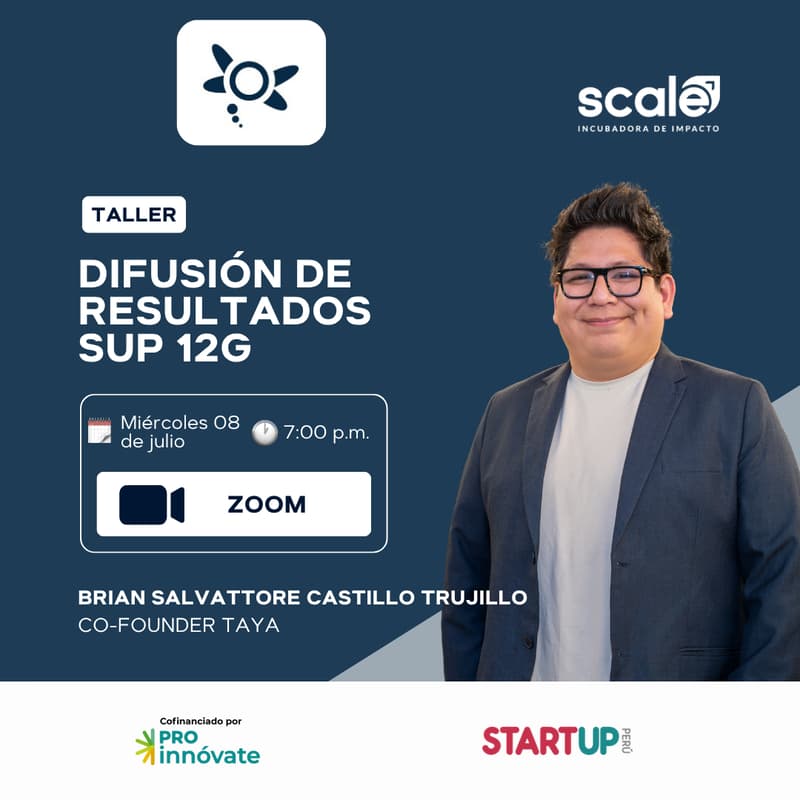 Cover Image for Taller de Difusión de Resultados SUP 12G: TAYA