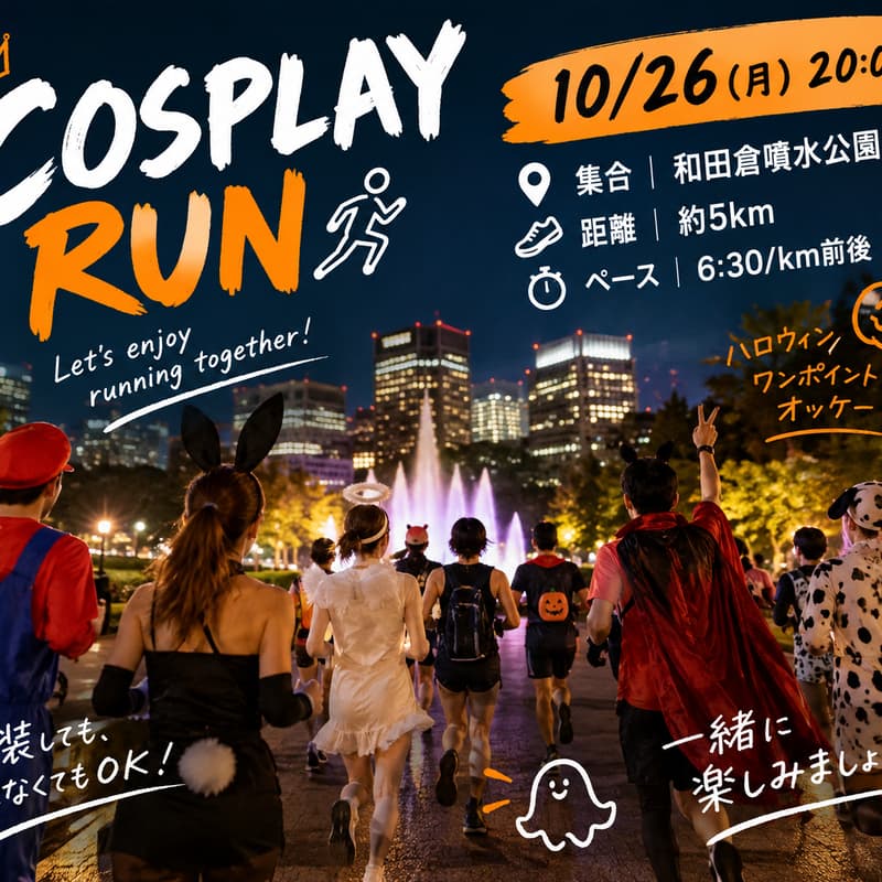 Cover Image for 10/26(月) ハロウィン皇居ラン 20:00~