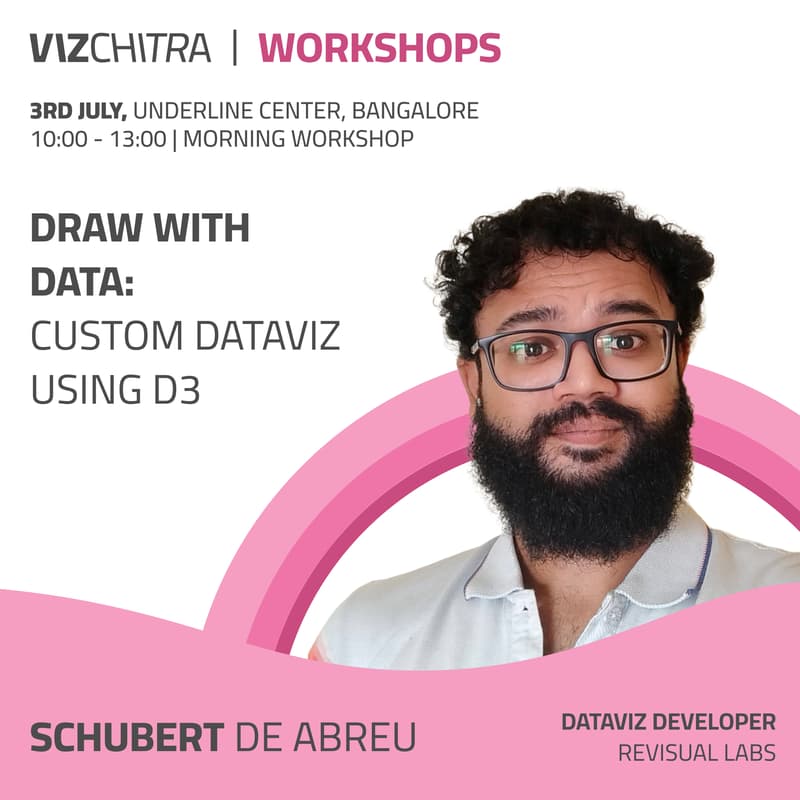 Cover Image for Draw with Data: Custom Dataviz Using D3 | VizChitra 2026
