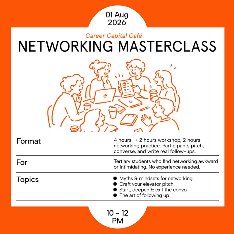 Cover Image for Career Capital Café: How to Network Without Feeling Fake