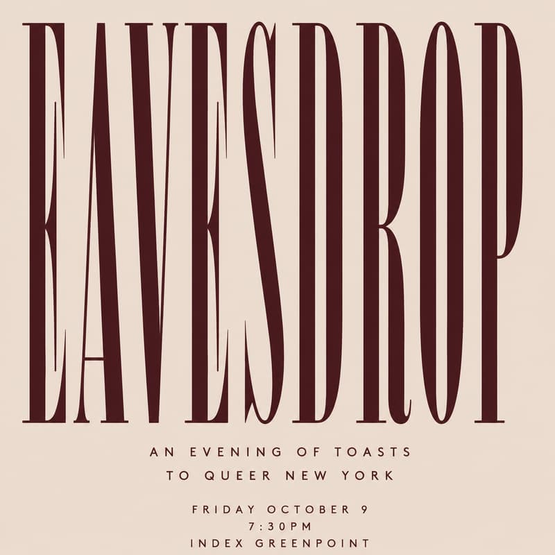 Cover Image for Living Room Lectures presents Eavesdrop: An Evening of Toasts