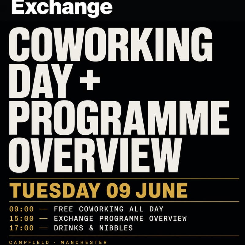 Cover Image for Exchange Accelerator Co-Working & Programme Overview.