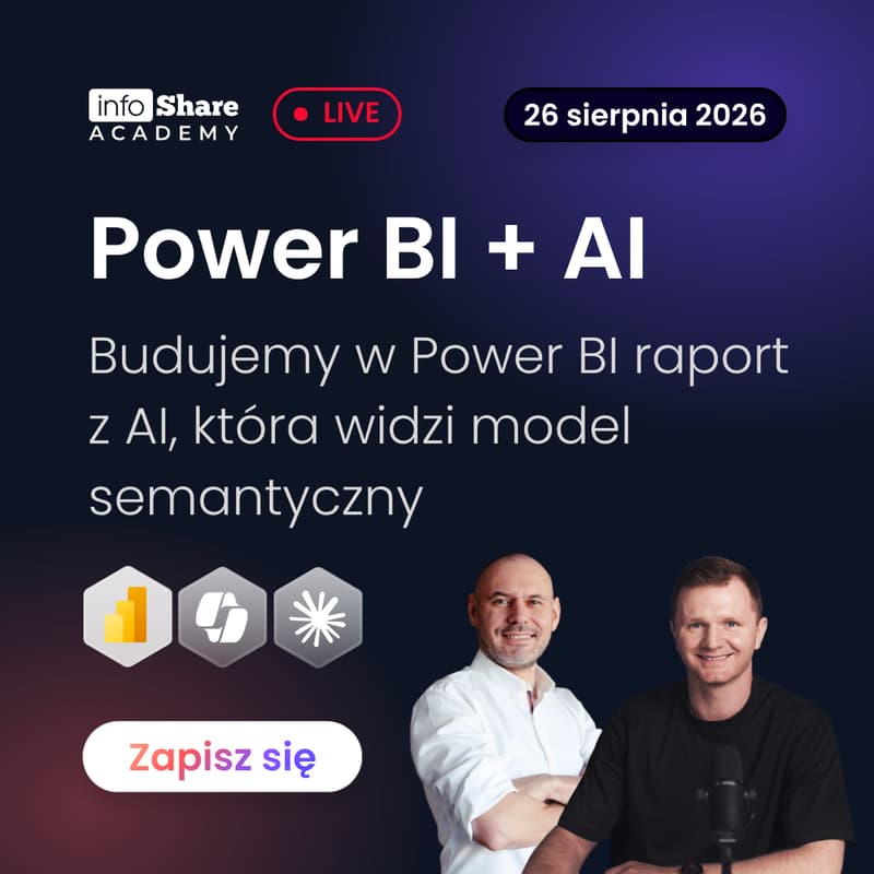 Cover Image for Power BI + AI, która rozumie Twój model danych. Budujemy raport na żywo.