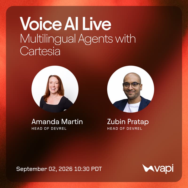 Cover Image for Voice AI Live: Multilingual Voice Agents with Cartesia