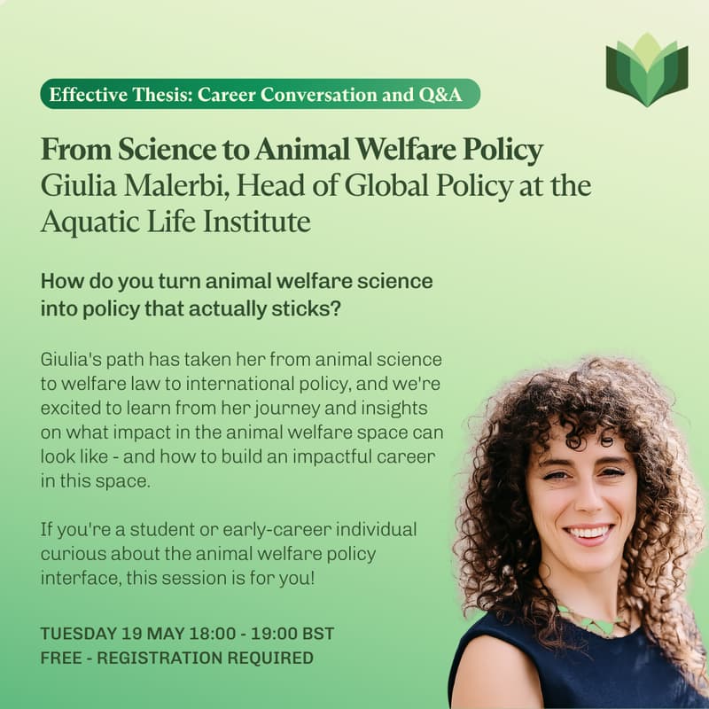 Cover Image for Career Conversation: From Science to Policy — A Talk with Giulia Malerbi