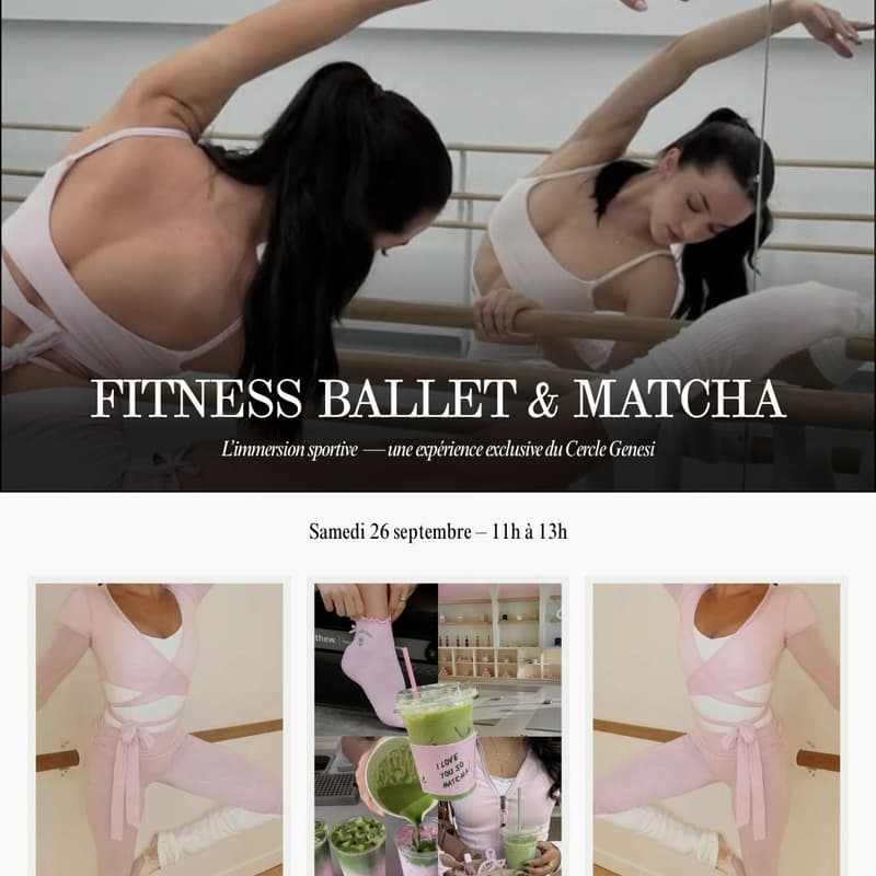 Cover Image for FITNESS BALLET & MATCHA — le sport en networking réinventé.