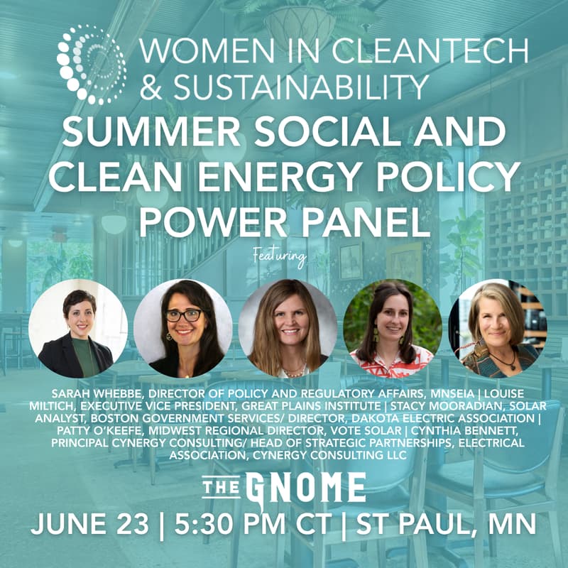 Cover Image for Women in Cleantech Summer Social and Clean Energy Policy Power Panel