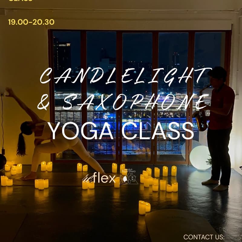 Cover Image for Candlelight & Live Saxophone - Yoga By The River @Songwat