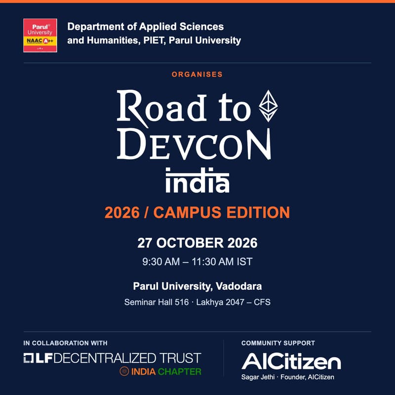Cover Image for Road to Devcon 2026 – Campus Edition | Parul University