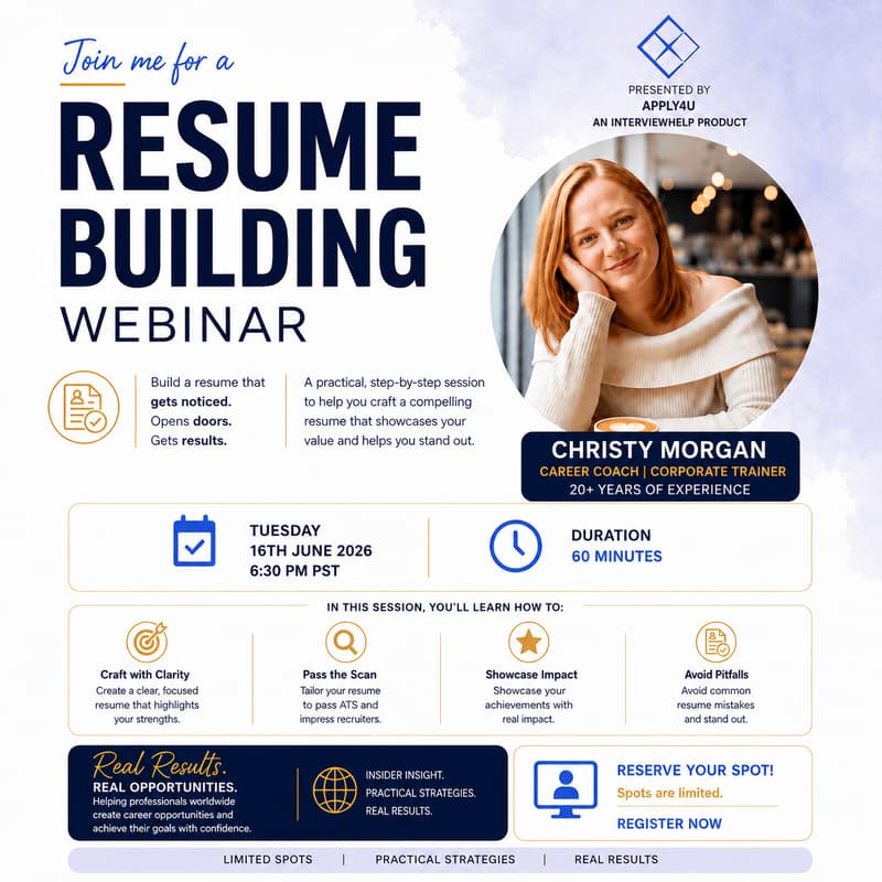 Cover Image for Resume Building Webinar - InterviewHelp