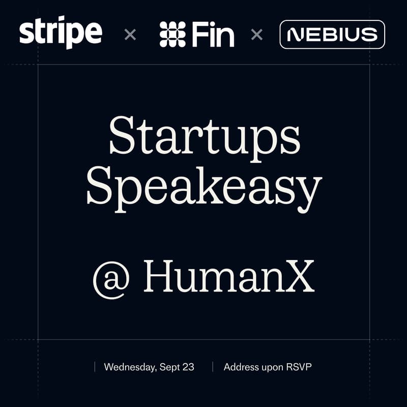 Cover Image for Startups Speakeasy w/ Fin, Stripe, and Nebius