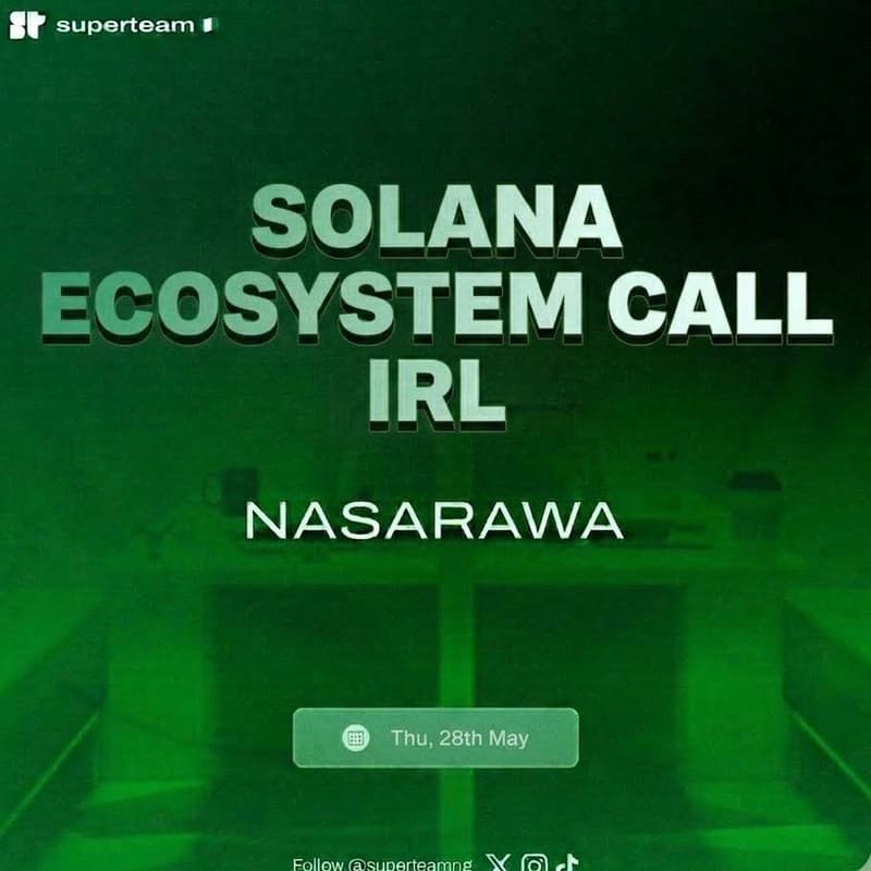 Cover Image for Solana Ecosystem Call IRL (MAY) Nasarawa