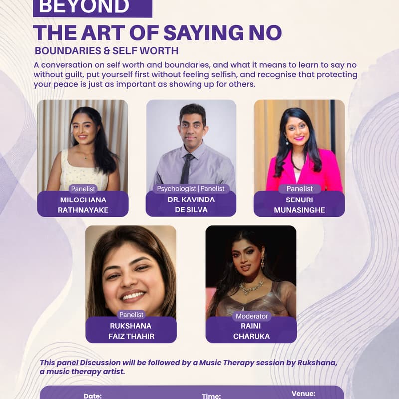 Cover Image for Beyond the Art of Saying NO : Selfworth & Boundaries - Panel Discussion (unfiltered #10)