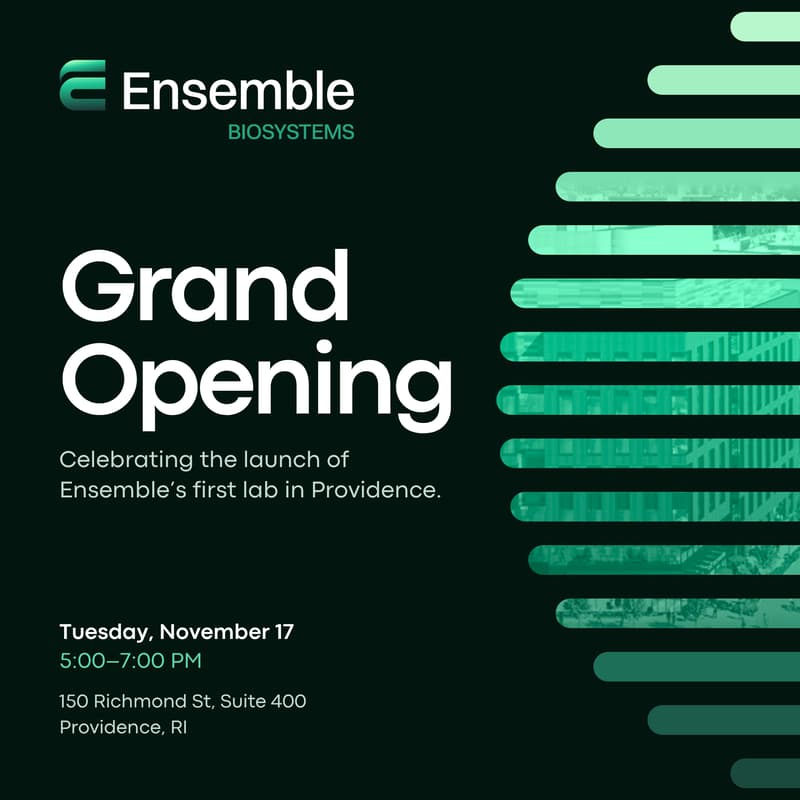 Cover Image for Grand Opening of Ensemble Biosystems at Ocean State Labs