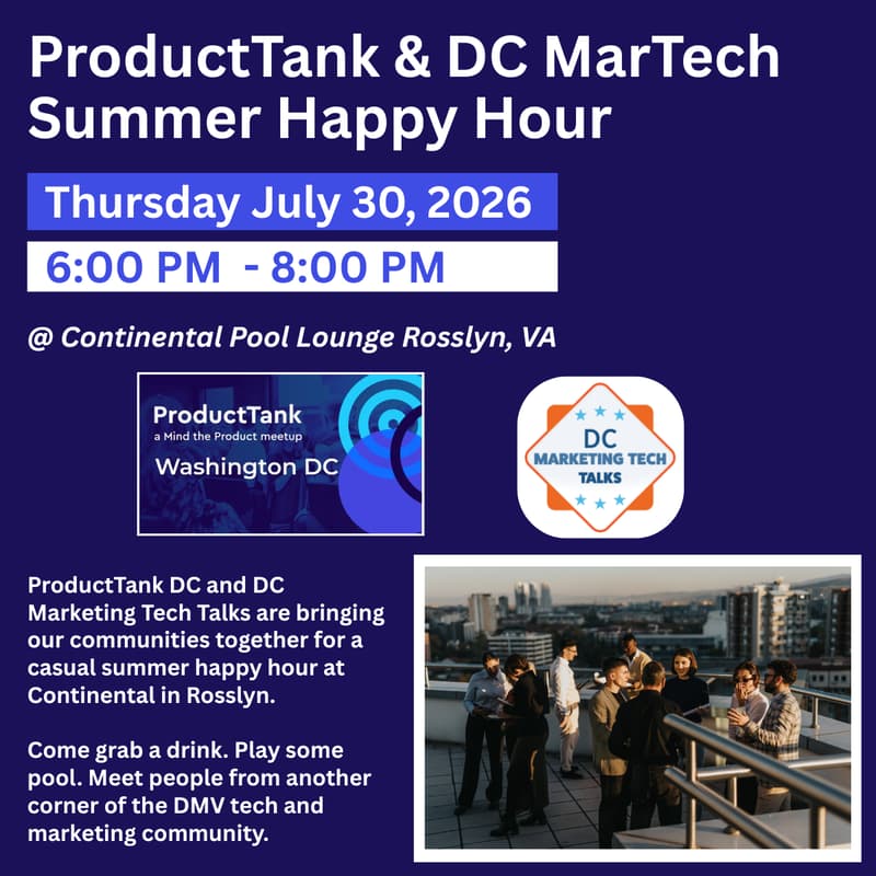 Cover Image for DMV Marketing & Product Happy Hour: Meet, Connect & Have Fun