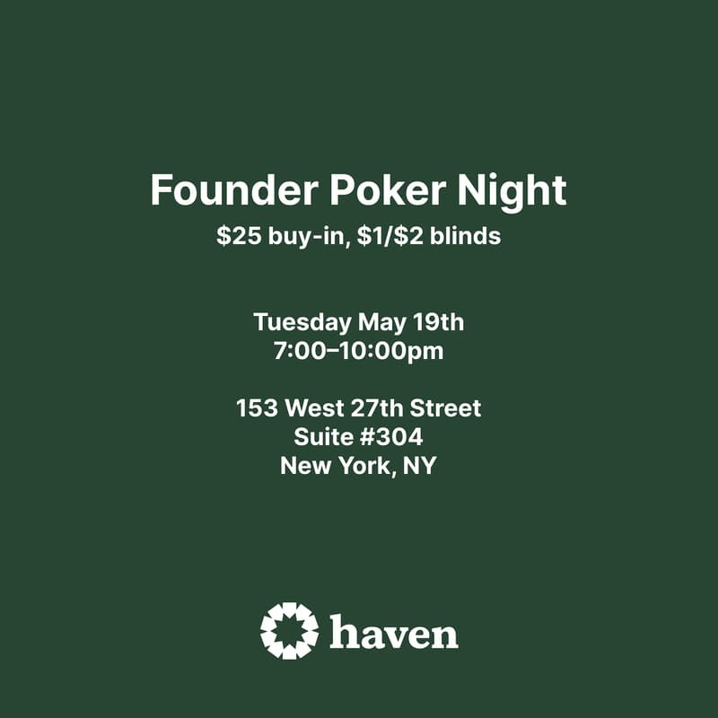 Cover Image for Founder Poker Night